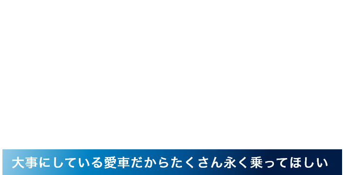 大事にしている愛車だからたくさん永く乗ってほしい